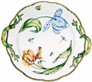 Anna Weatherley Old Master Tulips Tray w/ Handles - 13"