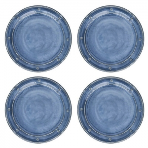 Juliska Berry & Thread Melamine Ocean Dinner Plate - Set / 4