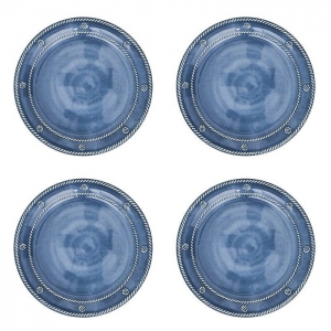 Juliska Berry & Thread Melamine Ocean Dessert/Salad Plate Set/8