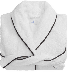 Matouk Cairo Bath Robe - White / Black