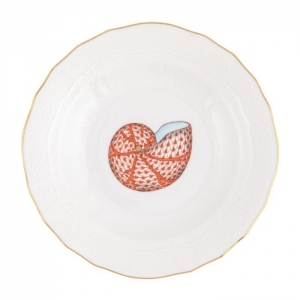 Herend Aquatic Sand Dollar Dessert Plate