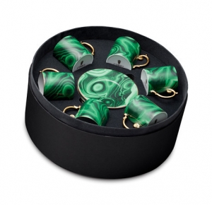 L'Objet Malachite Espresso Cup + Saucer (Gift Box of 6)