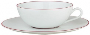 Raynaud Monceau - Rouge Tea Cup & Saucer