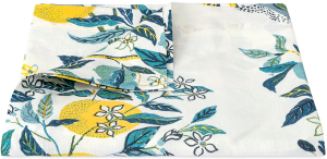 Matouk Citrus Garden Table Runner Pool - 16 x 108
