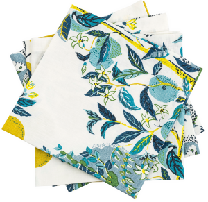 Matouk Citrus Garden Napkin Pool - 22" Square - Set of 4