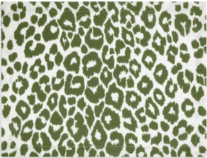 Matouk Iconic Leopard Placemat Green - Set of 4