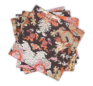 Matouk Magic Mountain Napkin Chocolate Persimmon - 22" Square - Set of 4
