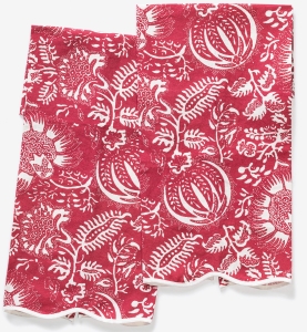 Matouk Granada Scarlet Guest Towels - Set 2