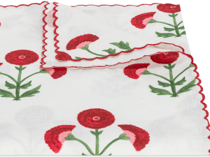 Matouk Gisele Tablecloth Scarlet - 70 x 90