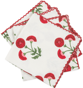 Matouk Gisele Napkin Scarlet - 22" Square - Set of 4