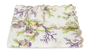 Matouk Del Tesoro Tablecloth Sea Orchid - 108 Round