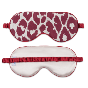 Matouk Iconic Leopard Sleep Mask - Crimson