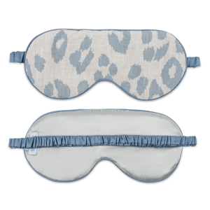 Matouk Iconic Leopard Sleep Mask - Sky