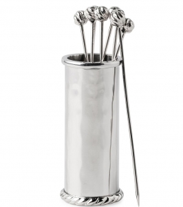 Juliska Graham Cocktail Picks (8) & Holder
