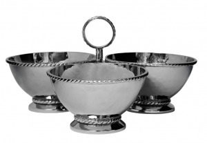 Juliska Graham Stainless Triple Cocktail Bowl