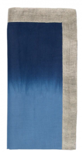 Kim Seybert Dip Dye Napkin Blue + White - Set 4