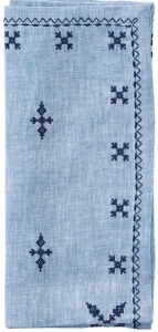 Kim Seybert Fez Napkin - Periwinkle/Navy - Set 4