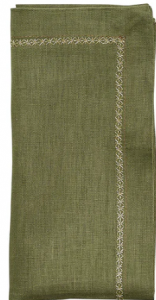 Kim Seybert Classic Napkin Olive - Set 4