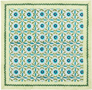 Kim Seybert Majorelle Napkins White / Blue / Green - Set