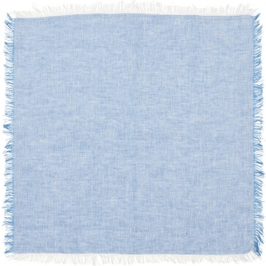Kim Seybert Chambray Fringe Napkins / Blue - Set 4