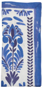 Kim Seybert Botanica Napkin Blue + Ivory - Set 4