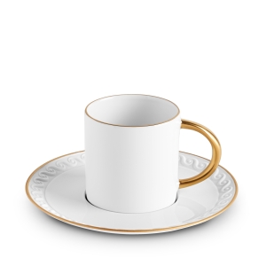 L'Objet Neptune Gold Espresso Cup + Saucer