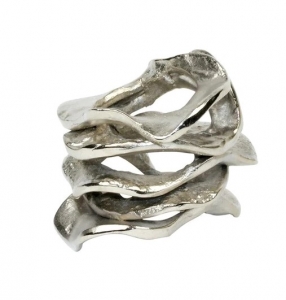 Kim Seybert Flux Silver Napkin Ring - Set 4