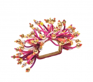 Kim Seybert Fun Burst Napkin Ring Pink / Orange / White - Set 4