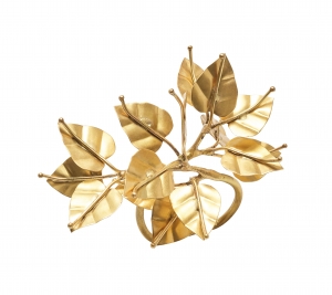 Kim Seybert Bougainvillea Gold Napkin Ring - Set 4