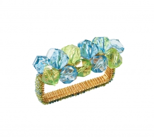 Kim Seybert Pop Rocks Napkin Rings Blue / Green - Set 4