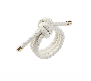 Kim Seybert Rope Knot Napkin Rings White - Set 4