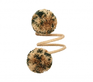 Kim Seybert Casbah Napkin Rings Natural / Green - Set 4