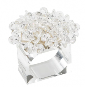 Kim Seybert Aster Napkin / Crystal - Set 4