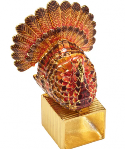 Kim Seybert Turkey Trot Napkin Rings Gift Boxed Set 4