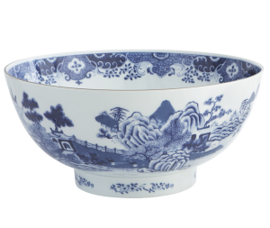 Mottahedeh Blue & White Punch Bowl