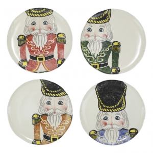 Vietri Nutcrackers Assorted Dinner Plates - Set of 4