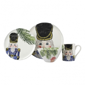 Vietri Nutcrackers Blue Four-Piece Place Setting