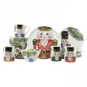 Vietri Nutcrackers Assorted Sixteen-Piece Place Setting