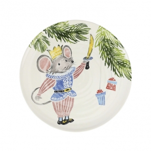 Vietri Nutcrackers Mouse King Round Platter