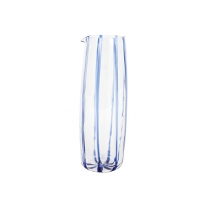 Vietri Nuovo Stripe Blue Pitcher