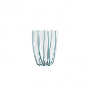 Vietri Nuovo Stripe Teal Tall Tumbler