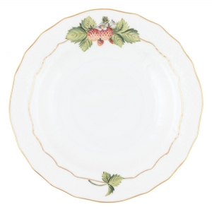 Herend Summer Harvest Strawberry Dessert Plate