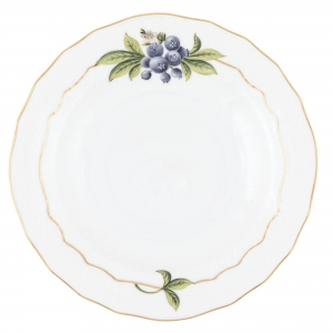 Herend Summer Harvest Blueberry Dessert Plate