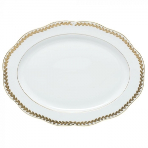 Herend Golden Laurel Oval Platter - 15"