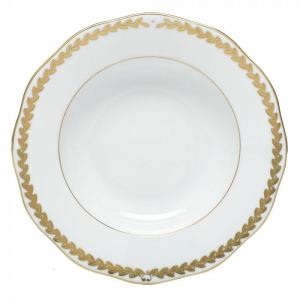 Herend Golden Laurel Rim Soup - 8"