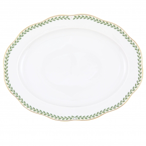 Herend Green Laurel Oval Platter - 15"