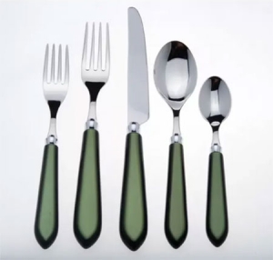 Capdeco Omega Olive Green Capdeco Omega Olive Green 5 Piece Place Setting