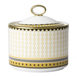 Royal Crown Derby Oscillate Ochre Covered Sugar