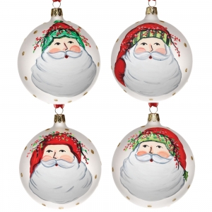 Vietri Old St. Nick Assorted Ornaments - Set of 4