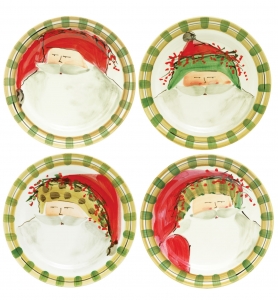 Vietri Old St. Nick Assorted Dinner Plates - Set of 4